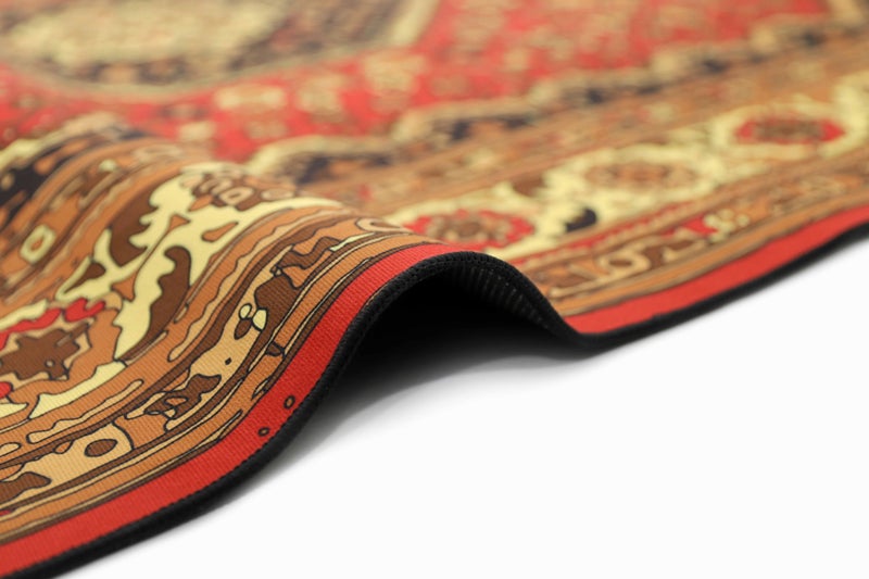 Alkaffary Bashayer Area Rug, Living Room & Majlis Rug, Luxury Heritage Arabic Design High-Quality Materials, 100x200 cm, Red - Image 3